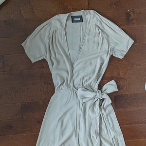 Reformation Champagne Maxi Wrap Dress Size S